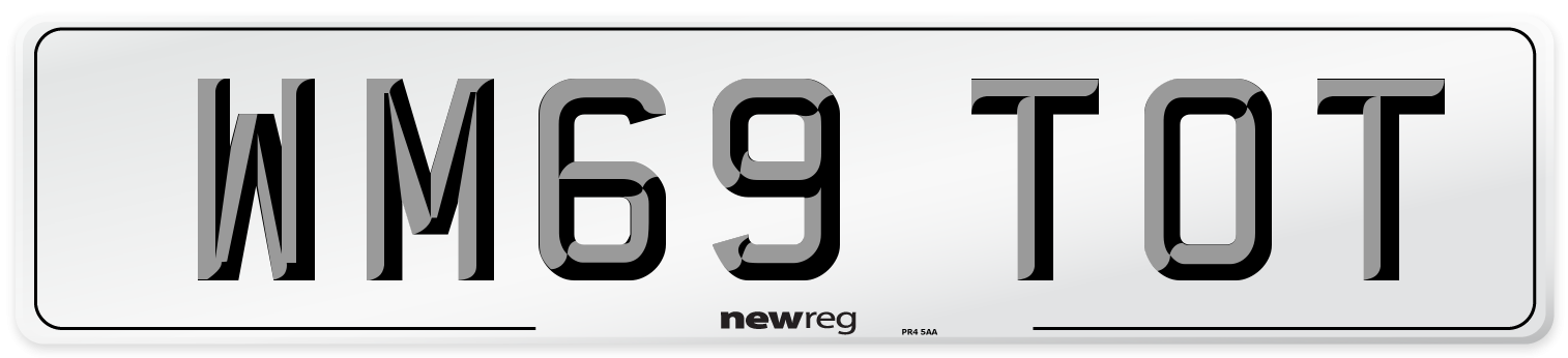 WM69 TOT Number Plate from New Reg